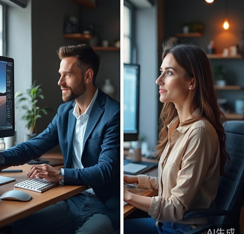 AI photo enhancement comparison showing before and after results